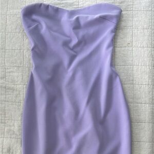 Likely lilac strapless cocktail dress